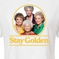 thumbnail image 3 of Golden Girls - Stay Golden Group - Juniors Cropped Cotton Blend T-Shirt, 3 of 5