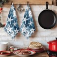thumbnail image 6 of Nautical Coastal Kitchen Towels Set of 1, Vintage Sunmmer Ocean Starfish Deep Blue Absorbent Dish Towels for Kitchen, Microfiber Hand Towel, Quick Drying Tea Towel for Cleaning Decorative Dishcloths, 6 of 7