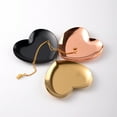 thumbnail image 4 of BAETEUY Jewelry Tray Polished Mirror Surface Stainless Steel Heart Shape Ring Necklace Earrings Display Dish Household Supplies, 4 of 8