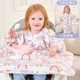 thumbnail image 1 of Babero de alimentación 2 en 1 para bebés, niños y niñas, delantal con babero impermeable de 8M-5Y, bata con cubierta de mesa, babero de cobertura completa sin desorden para niños, 1 of 6