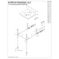 thumbnail image 6 of Kingston Brass KVPB1917M34SQ6 Edwardian 19" Carrara Marble Console Sink with Brass Legs (4-Inch, 3-Hole), Carrara Marble White/Polished Nickel, 6 of 8