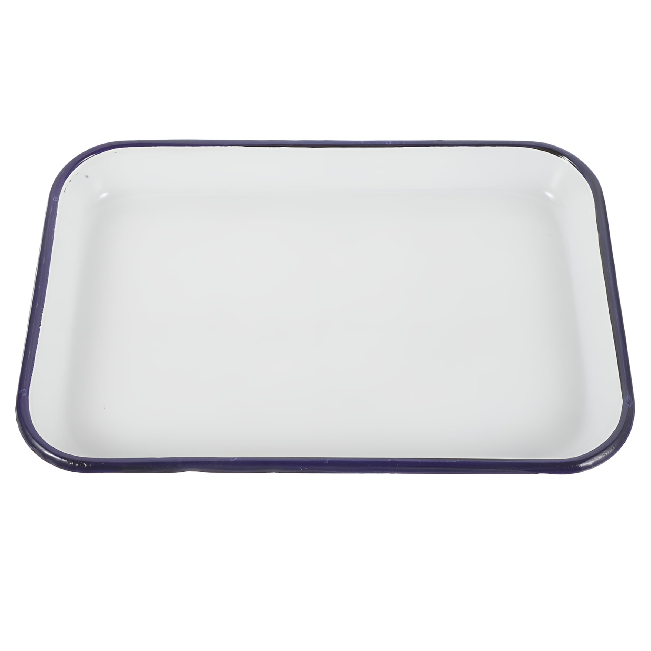 ACDANC Enamel Baking Sheet Pan - White Ceramic Cookie Sheet Non-stick Jellys Rolls Pan Rectangular Serving Tray Enamel Dish Pancake Oven Tray for Kitchen
