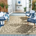 thumbnail image 2 of Safavieh Courtyard Nanda Botanical Indoor/Outdoor Area Rug, Natural/Brown, 6'7" x 6'7" Square, 2 of 15