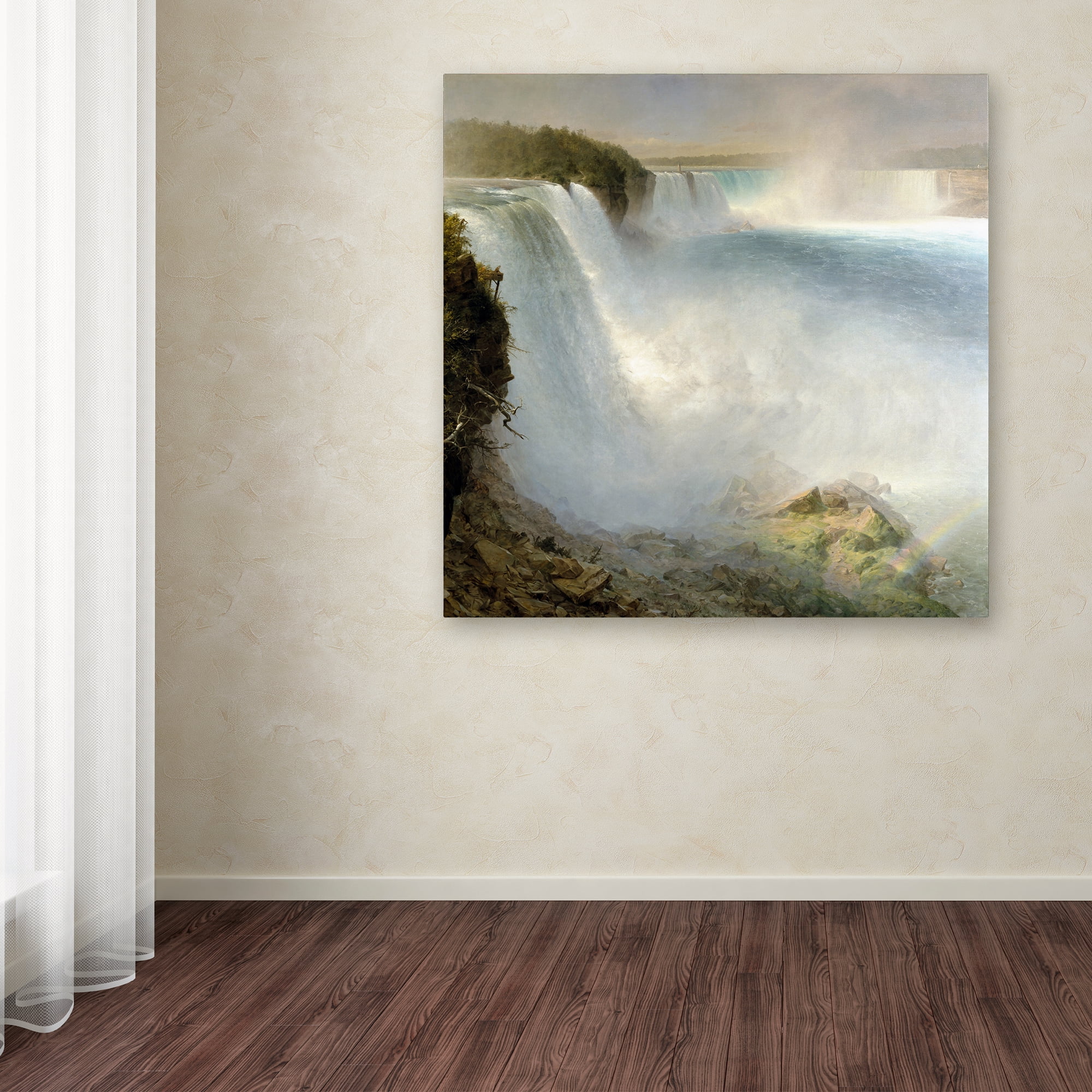 Trademark Fine Art 'Niagra Falls From The American Side' Canvas Art by Church