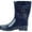 Blue, variant on StarBay Women's Waterpoof Middle Short Shaft Rubber Rain Boots R906 Black and White Polka Dots Size 10