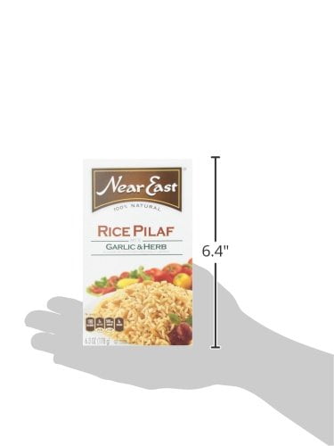 Near East Rice Pilaf Mix, Garlic & Herb 6.3 oz (Pack of 12 Boxes)