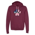thumbnail image 2 of Paw Print with American Flag 4th of July Hoodies, Unisex Graphic Sweatshirts - Maroon MH200HOODPATRIOT S5 M, 2 of 3