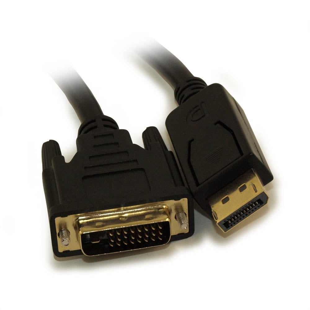 10ft DisplayPort to DVI Cable 30AWG Gold Plated, Black