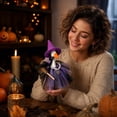 thumbnail image 6 of 7inch Desk Goose Outfits, Mini Halloween Goose Set with Purple Witch Hat, Skirt,Glasses and Pearl Necklace,Mini Goose Halloween Decoration for Tabletop Display, 6 of 6