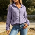 thumbnail image 5 of Jsaierl Women's Lightweight Hooded Windbreaker Jacket Zip Up Elastic Cuffs Casual Outdoor Hiking Travel Rain Coat, 5 of 8