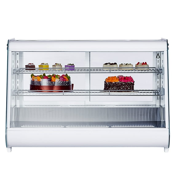 CazToi 6.5 Cu Ft Commercial Cake Display Fridge Refrigerator with Digital Control Auto Defrost and LED Lighting for Cafe Bakery