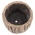 thumbnail image 4 of Maceta de cemento con corteza sintética: Maceta rústica redonda decorativa para suculentas y plantas para uso en interiores y exteriores., 4 of 6