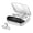 Silver/White, variant on Mixx StreamBuds Ultra Mini TWS Bluetooth In-Ear Earbuds with Mic and Charging Case with LED, Clear Voice, up to 24 Hours Play Time , Gunmetal Black