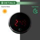thumbnail image 4 of Reloj de Coche Único Bargains Tono Plateado Luz Roja Reloj Analógico para Coche Redondo Vidrio Metal 46x46x11mm 1 Pcs, 4 of 6