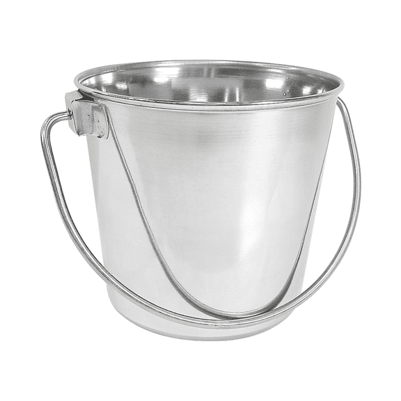 PetYupp Stainless Steel Round Pail Bucket 2 Quart 64 oz
