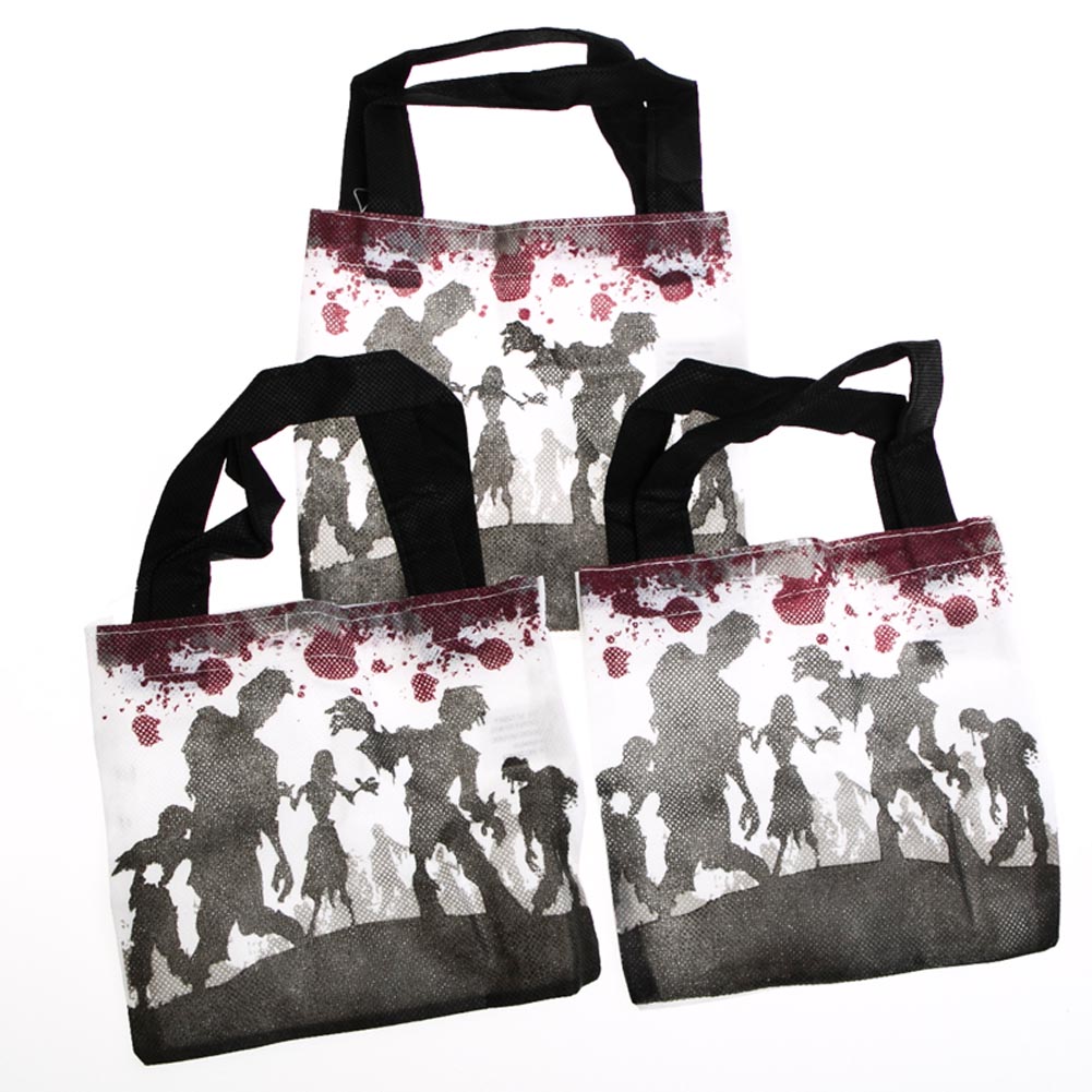 Mini Zombie Tote Bags Favor Bagss 12 Pieces