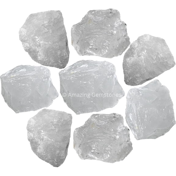 Clear Quartz Raw Crystals and Healing Stones (1 lb)