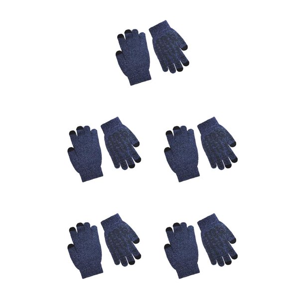 Jumpingount Guantes de punto Cubierta de calentamiento de manos Cubiertas para mantener el calor Pantalla táctil gruesa y cálida Tejido de dedos completos Type2 NO2 Jumpingount CBP264121