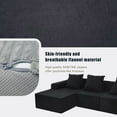 thumbnail image 3 of Spaco Convertible Modular Sectional Sofa Set, Popular Microfiber Fabric Sofa, L-Shaped Compression Sofa for Indoor as Living Room, Bedroom, Black, 3 of 12