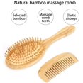 thumbnail image 3 of Conjunto de Peine, Cepillo para el cabello con cerdas de masaje y peine de dientes planos para mujeres y hombres, ideal para todo tipo de peinado, 3 of 4