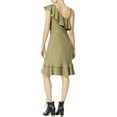 thumbnail image 2 of maison Jules Womens One Shoulder Cocktail A-line Dress, Green, Large, 2 of 2
