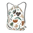 thumbnail image 3 of XMXT Unisex Drawstring Backpack for Women Men, Abstract Maple Leaf Jungle Waterproof Gym Bag String Bags for Shopping Sport Travel, m, 3 of 8