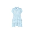 thumbnail image 5 of Scoop Women's Satin Mini Ruffle Dress with Cap Sleeves, Sizes XS-4X, 5 of 5