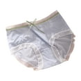 thumbnail image 4 of YWDJ Panties for Women Lace Lightweight No Show Lace Sexy Underwear Traceless Underwear Female Blue XL, 4 of 5