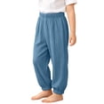 thumbnail image 2 of SHTXOZHI Toddler Boys Girls Comfortable Joggers Elastic High Waist Beach Pants Vacation Going-Out Solid Color Bottoms, 2 of 9