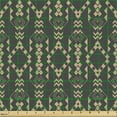 thumbnail image 2 of Ambesonne Ethnic Fabric by the Yard Upholstery, Retro Native Zigzag Shapes, 1 Yard, Dark Grey and Tan, 2 of 5