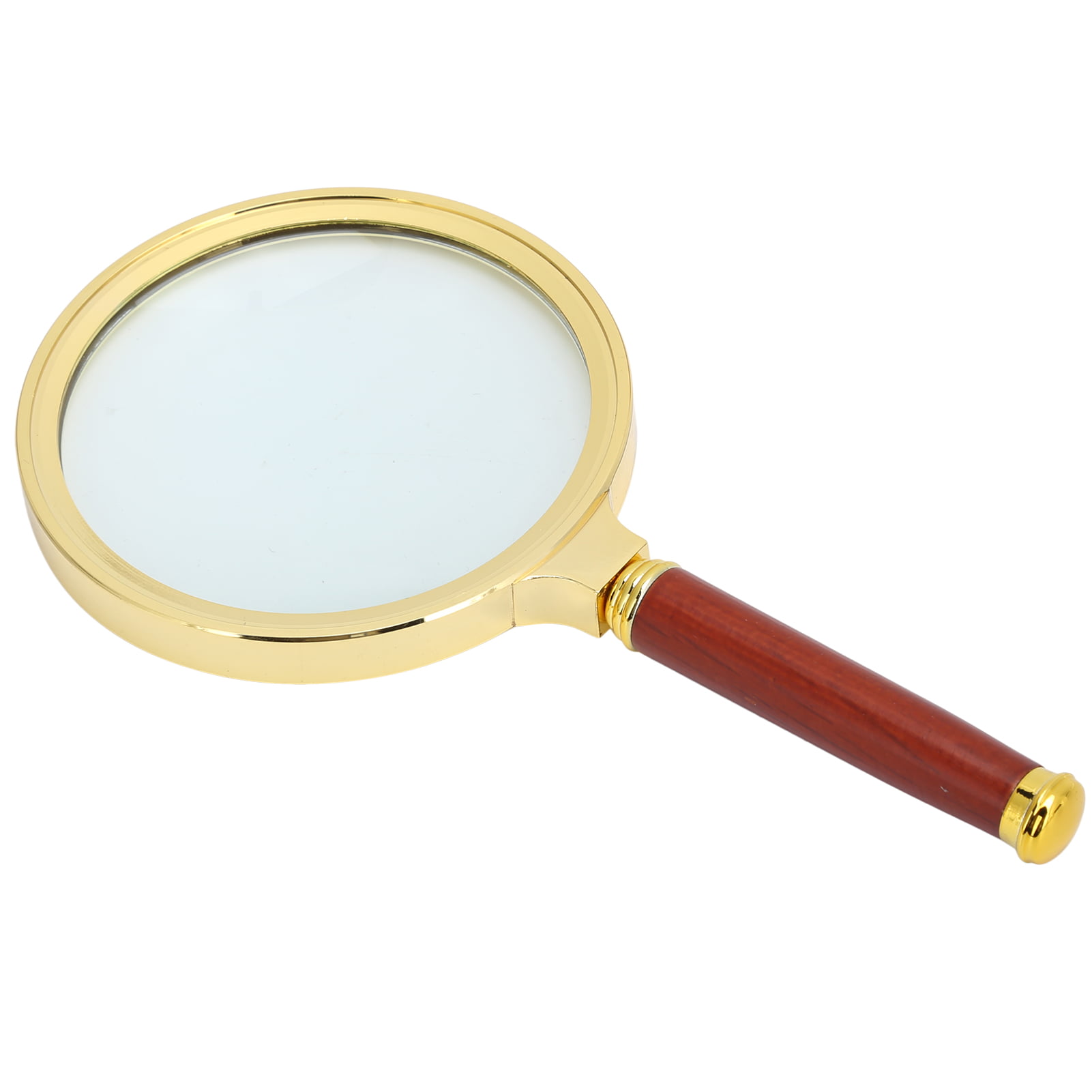 Water & Wood 5X Gold Hand Held Handle Handy Optical Glass Reading Magnifier Magnifying Jewellery Eye Loupe Tool