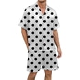 thumbnail image 1 of Men's Gradient Multicolored Printed Silk Satin Short Sleeve Button Up Pajama Wear Set for Comfortable Sleep and Relaxation at Home, 1 of 4