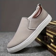 thumbnail image 3 of Men's Canvas Shoes, Low Cut Trendy Flat Bottomed Loafers, Minimalist Casual Sneakers, Suitable for Outdoor Wear. Lightweight and Comfortable Men's Shoes, 3 of 9