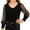Black, variant on Sparkly Mesh Puff Sleeve V-Neck Sequin Blouse for Girls & Teens, Long Sleeve Loose Fit Casual Party Top for Carnival, Festive Celebrations, and Active Wear