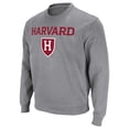 thumbnail image 2 of Men's Colosseum Gray Harvard Crimson Team Arch & Logo Tackle Twill Pullover Sweatshirt, 2 of 3