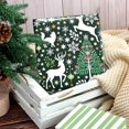 thumbnail image 3 of Green Christmas Wrapping Paper Rolls, Matte Elegant Heavy Duty Premium Gift Wrap, Aesthetic Pattern with Christmas tree, Reindeer and Fox, Reversible, Total 28.5sq.ft, 3 of 11
