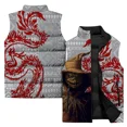 thumbnail image 2 of Chaquetas de invierno para hombre con estampado de monstruo personalizado Chaleco sin mangas para hombre cómodo y cálido Chaleco informal y versátil a prueba de viento frío, 2 of 5