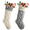 Gray, variant on FEOYA Stocking Decorations Hanging Stocking Cable Knitted Stockings Personalized Stockings 18 Inch Large size 2 Pack for Family Holiday Courtyards Fences Backyards