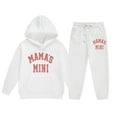thumbnail image 4 of Zylarhe Girls Boys Sweatshirt Stylish Girls Casual Outfit Set Printed Long Sleeve Hooded Top with Pants Ensemble White 2-3 Years, 4 of 4