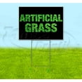 thumbnail image 1 of Artificial Grass (18" x 24") Yard Sign, Includes Metal Step Stake, 1 of 6