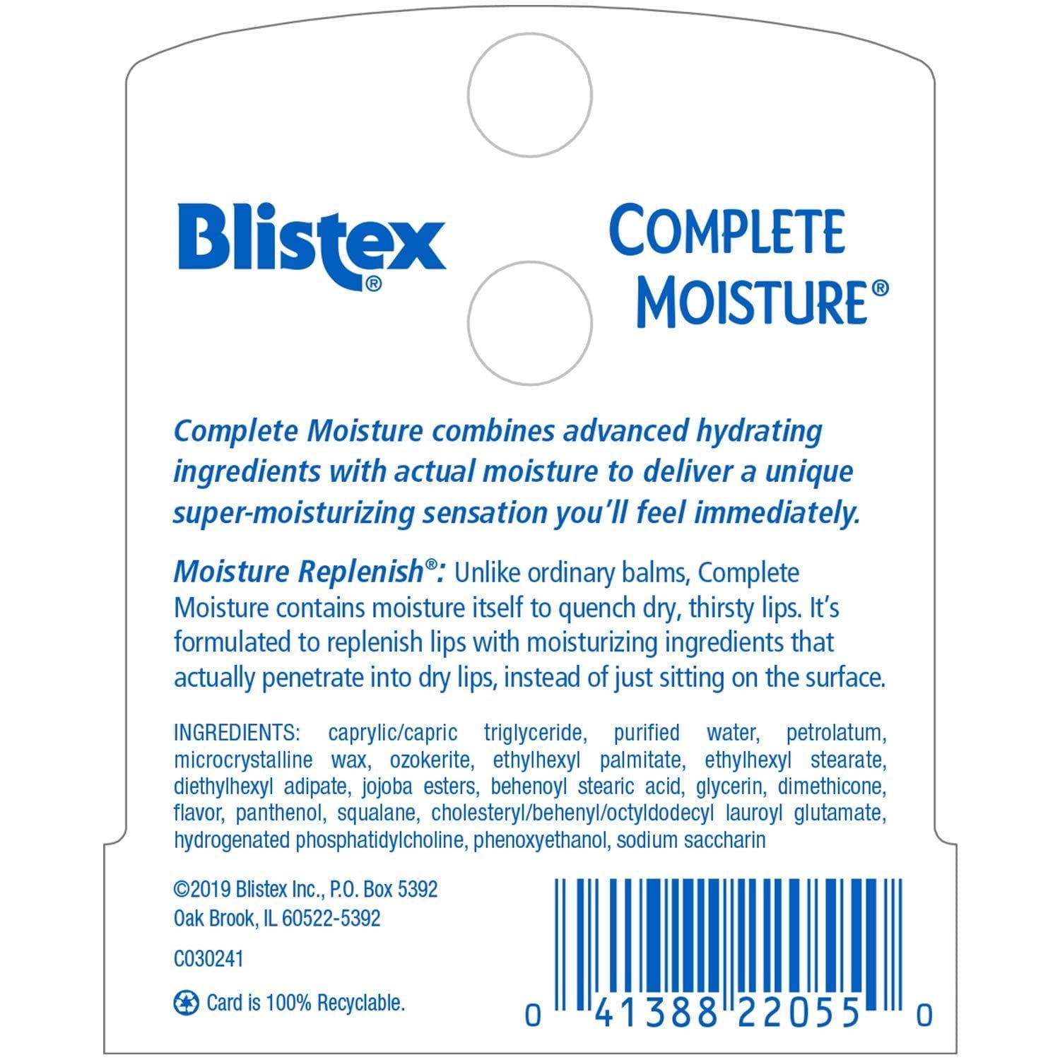 Blistex PP Balm Complete Moisture, 0.15 oz (Bundle of 12)