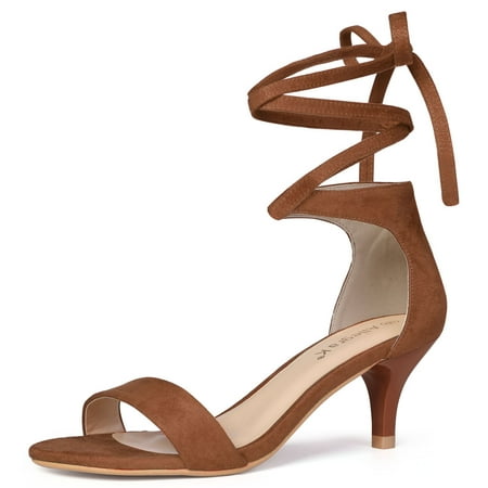 strappy lace up kitten heels
