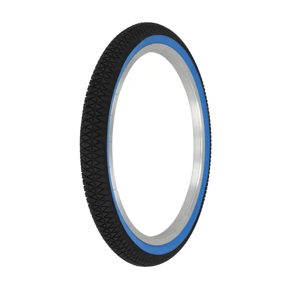 PRO Bicycle Tire 20" X 1.95" P-1171 Black/Blue Sidewall X-Cross Tread Bmx Style.