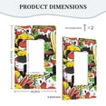 thumbnail image 5 of ZICANCN Outlet Covers Wall Plate, Asian Food Doodle Culture Light Switch Cover Decorative, Duplex Toggle Combo 1-Gang, 5 of 9