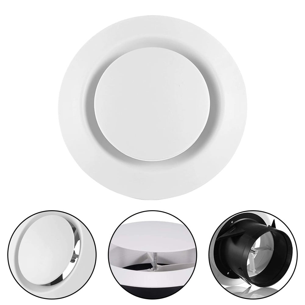 Adjustable Air Vent Covers Round Ceiling Vent Bathroom Extractor Fan Vent Cover Ø100Mm - 2Pcs