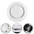 thumbnail image 4 of Adjustable Air Vent Covers Round Ceiling Vent Bathroom Extractor Fan Vent Cover Ø75Mm - 2Pcs, 4 of 7