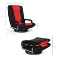 thumbnail image 2 of MesaSe  Swivel Gaming Chair 360 Degree Multipurpose Floor Chair Rocker for TV  Reading  Playing Video Games w/Lumbar Support  Armrest Handles  Adjustable Backrest - Black/Red, 2 of 7