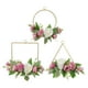 thumbnail image 1 of Guirnalda de 3 flores artificiales para manualidades, ideal para puerta de entrada, decoración de bodas Rosa, 1 of 8
