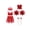 B Red, variant on Girls Cheer Leader Outfit Sets Cheerleading Uniform Crop Top with Pleated Skirt A Black&White 6