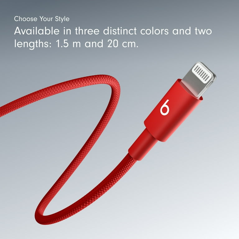 Beats USB-C to Lightning Woven Cable (1.5 m / 5 ft) - Rapid Red